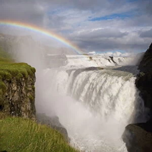 Icelands most famous waterfall tumbles 32m into a steep sided canyon