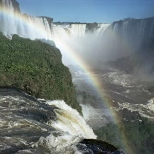 Iguacu Falls, 600m high, and 2470m long, on border of Brazil and Argentina