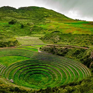 Inca terraces, ruins, Moray, Peru, South America