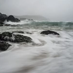 Incoming tide, Clogher Bay, Clogher, Dingle Peninsula, County Kerry, Munster, Republic of Ireland