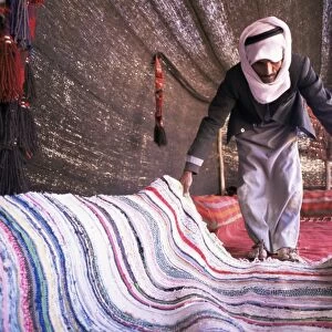 Inside a Bedouin tent, Sinai, Egypt, North Africa, Africa