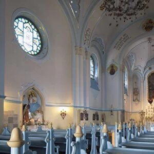 Interior of Church of St. Elizabeth (Blue Church), Bratislava, Slovakia, Europe