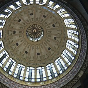 Interior dome of the early 20th century Modernist building of the Central Market