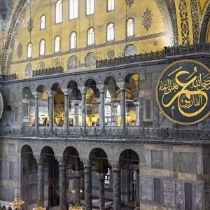 Interior of the Hagia Sophia, UNESCO World Heritage Site, Istanbul, Turkey, Europe