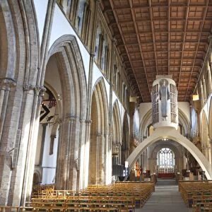 Interior, Llandaff Cathedral, Llandaff, Cardiff, Wales, United Kingdom, Europe