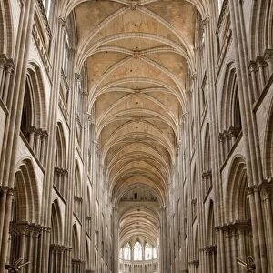 Interior looking east, Rouen Cathedral, Rouen, Upper Normandy, France, Europe