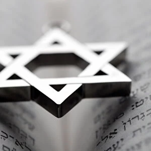 Jewish star (Star of David) on a Torah, France, Europe