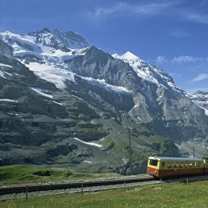 The Jungfrau railway with the Jungfrau