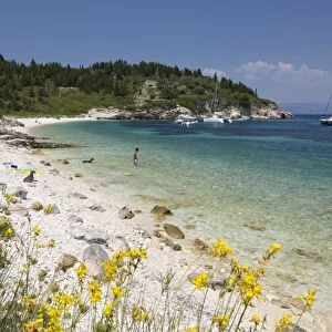 Kipiadi beach on east coast, Paxos, Ionian Islands, Greek Islands, Greece, Europe