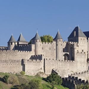 La Cite, medieval fortress city, Carcassonne, UNESCO World Heritage Site, Languedoc-Roussillon