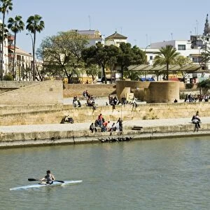 La Macarena district and the river Rio Guadalquivir