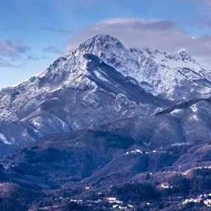 La Pania della Croce, Winter snow, Tuscany, Italy, Europe