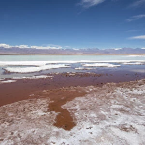 Laguna Tebenquicne, a salt water lagoon in the Salar de Atacama