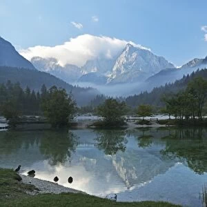 Lake Jasna and Julian Alps, Kranjska Gora, Slovenia, Europe
