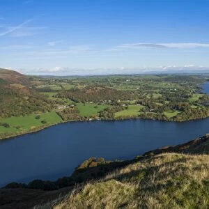 Lake Ullswater from Hallin Fell, Lake District National Park, Cumbria, England, United Kingdom, Europe
