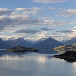 Lake Wakatipu looking to Glenorchy and Mount Earnslaw, Glenorchy, Otago, South Island, New Zealand, Pacific