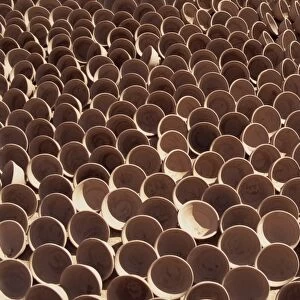 A large number of pots