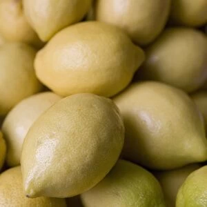 Lemons on market stall
