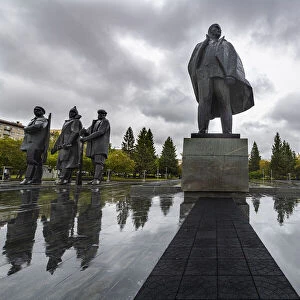 Lenin statue on Lenin Square, Novosibirsk, Novosibirsk Oblast, Russia, Eurasia