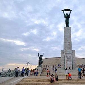 The Liberty Statue, a monument on the Gellert Hill, Budapest, Hungary, Europe