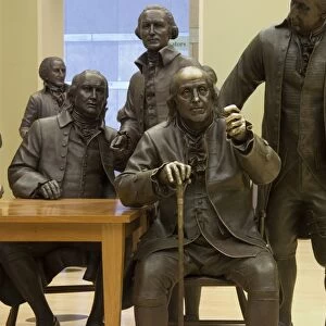 Lifesize bronze statues of the 42 delegates to the Constitutional Convention