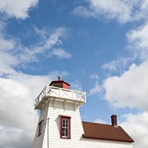 Lighthouse North Rustico Harbour, Rustico Harbour, Nova Scotia, Canada, North America