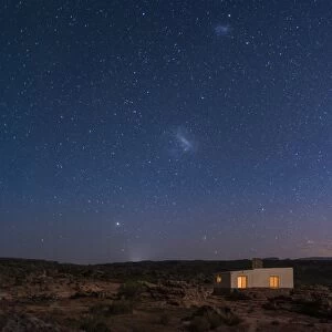 A little house under a sky full of stars in the Cederberg, Western Cape, South Africa