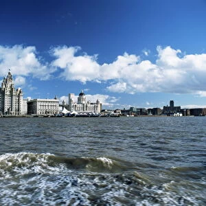 Liverpool and the River Mersey, Merseyside, England, United Kingdom, Europe