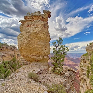 Lokis Rock at Grand Canyon east of Thors Hammer Overlook, Grand Canyon National Park, UNESCO World Heritage Site, Arizona, United States of America, North America