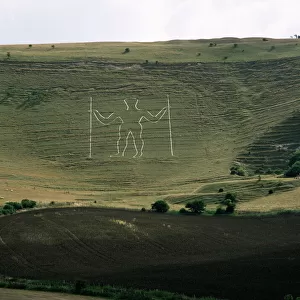 The Long Man, Wilmington, East Sussex, England, United Kingdom, Europe