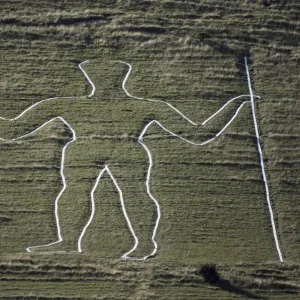 The Long Man, Wilmington Hill, near Wilmington, South Downs, Sussex, England