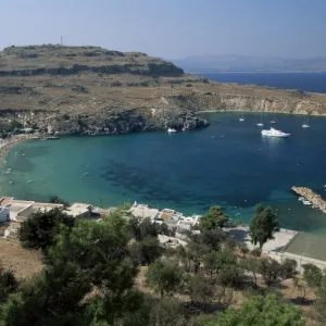 Looking down from the Acropolis towards the Grand Harbour