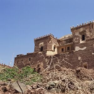 Low angle view of the exterior of the Telouet Kasbah