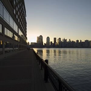 Lower Manhattan skyline from Jersey City across the Hudson River