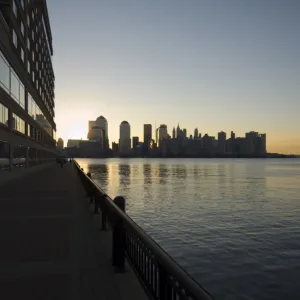 Lower Manhattan skyline from Jersey City across the Hudson River