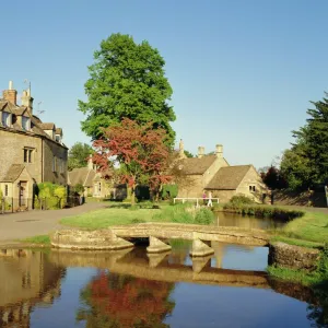 Lower Slaughter, the Cotswolds, Gloucestershire, England, UK