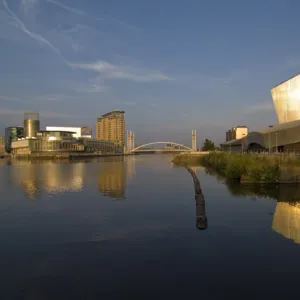 Lowry Centre and Imperial War Museum North, Salford Quays, Manchester, England