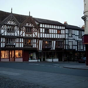 Ludlow town centre in the evening, Shropshire, England, United Kingdom, Europe