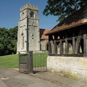 Lych gate, church of St. Nicholas, Henley in Arden, Warwickshire, Midlands