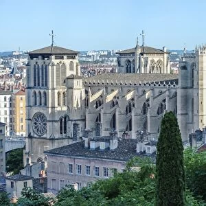 Lyon Cathedral (Saint John the Baptist Primatial), Lyon, Rhone, France, Europe