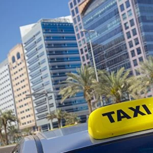 Madinat Zayed Shopping and Gold Centre and taxi, Abu Dhabi, United Arab Emirates, Middle East