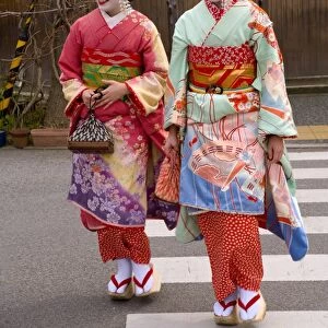 Maiko (apprentice geisha) walking in the streets of
