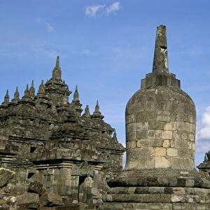 Main temples and stupa of the Plaosan Lor compound