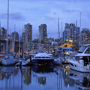 Marina, Granville Island, Vancouver, British Columbia, Canada, North America