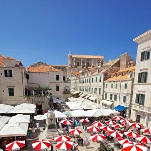 Market, Gunduliceeva Poljana, Dubrovnik, Dalmatia, Croatia, Europe