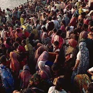 Mass bathing in the holy River Ganga to celebrate the Kartik Poonima festival Varanasi