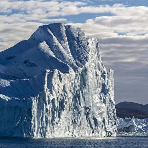 Massive icebergs calved from the Jakobshavn Isbrae glacier, UNESCO World Heritage Site