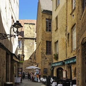 Medieval buildings in the old town, Sarlat, Dordogne, France. Europe