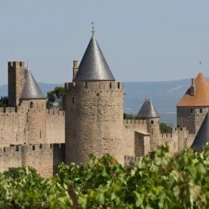 The medieval walled town of Carcassonne, UNESCO World Heritage Site, Languedoc-Roussillon