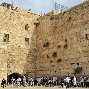 Mens Section, Western (Wailing) Wall, Temple Mount, Old City, Jerusalem, UNESCO